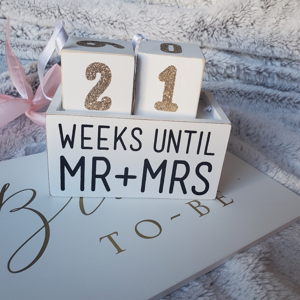 Mr. & Mrs. Countdown Blocks